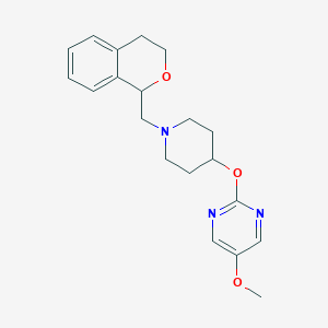 molecular formula C20H25N3O3 B6438576 2-({1-[(3,4-dihydro-1H-2-benzopyran-1-yl)methyl]piperidin-4-yl}oxy)-5-methoxypyrimidine CAS No. 2549035-53-0