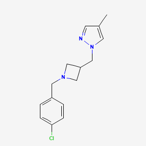 1-({1-[(4-chlorophenyl)methyl]azetidin-3-yl}methyl)-4-methyl-1H-pyrazole
