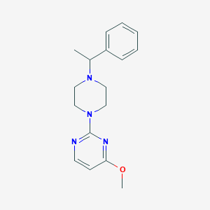 B6438587 4-methoxy-2-[4-(1-phenylethyl)piperazin-1-yl]pyrimidine CAS No. 2549063-64-9