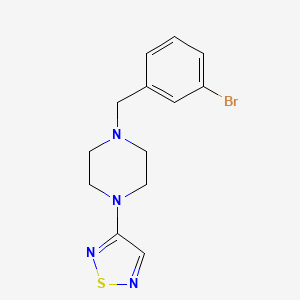 molecular formula C13H15BrN4S B6438590 1-[(3-bromophenyl)methyl]-4-(1,2,5-thiadiazol-3-yl)piperazine CAS No. 2549019-23-8