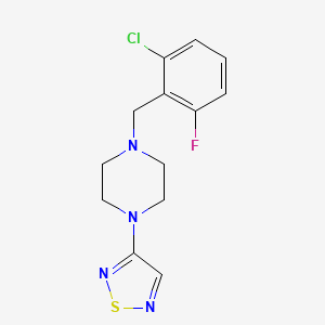 molecular formula C13H14ClFN4S B6438599 1-[(2-chloro-6-fluorophenyl)methyl]-4-(1,2,5-thiadiazol-3-yl)piperazine CAS No. 2549035-58-5