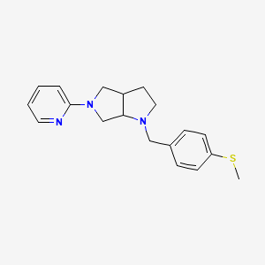 molecular formula C19H23N3S B6438657 2-(1-{[4-(methylsulfanyl)phenyl]methyl}-octahydropyrrolo[2,3-c]pyrrol-5-yl)pyridine CAS No. 2549055-35-6