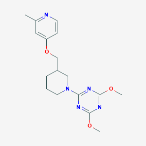 molecular formula C17H23N5O3 B6438672 2,4-dimethoxy-6-(3-{[(2-methylpyridin-4-yl)oxy]methyl}piperidin-1-yl)-1,3,5-triazine CAS No. 2549031-77-6