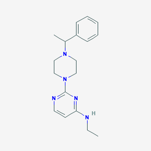 molecular formula C18H25N5 B6438705 N-ethyl-2-[4-(1-phenylethyl)piperazin-1-yl]pyrimidin-4-amine CAS No. 2549030-67-1