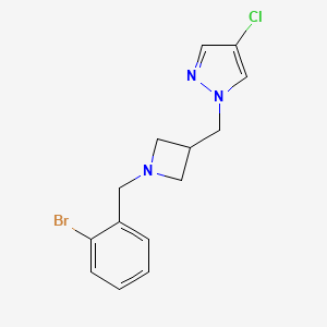 1-({1-[(2-bromophenyl)methyl]azetidin-3-yl}methyl)-4-chloro-1H-pyrazole