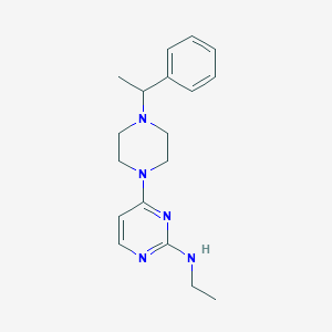 molecular formula C18H25N5 B6438726 N-ethyl-4-[4-(1-phenylethyl)piperazin-1-yl]pyrimidin-2-amine CAS No. 2549051-03-6