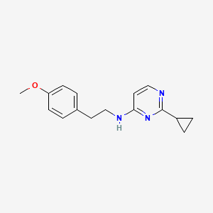 molecular formula C16H19N3O B6438750 2-cyclopropyl-N-[2-(4-methoxyphenyl)ethyl]pyrimidin-4-amine CAS No. 2548978-39-6