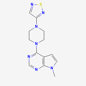 molecular formula C13H15N7S B6438818 1-{7-methyl-7H-pyrrolo[2,3-d]pyrimidin-4-yl}-4-(1,2,5-thiadiazol-3-yl)piperazine CAS No. 2549055-37-8