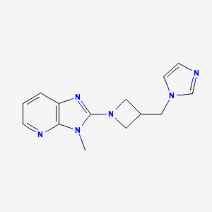 molecular formula C14H16N6 B6438865 1-[(1-{3-methyl-3H-imidazo[4,5-b]pyridin-2-yl}azetidin-3-yl)methyl]-1H-imidazole CAS No. 2549031-70-9