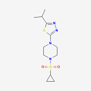 1-(cyclopropanesulfonyl)-4-[5-(propan-2-yl)-1,3,4-thiadiazol-2-yl]piperazine