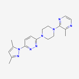 3-(3,5-dimethyl-1H-pyrazol-1-yl)-6-[4-(3-methylpyrazin-2-yl)piperazin-1-yl]pyridazine