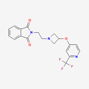 molecular formula C19H16F3N3O3 B6438947 2-[2-(3-{[2-(trifluoromethyl)pyridin-4-yl]oxy}azetidin-1-yl)ethyl]-2,3-dihydro-1H-isoindole-1,3-dione CAS No. 2549011-31-4