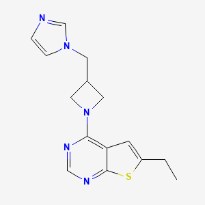 1-[(1-{6-ethylthieno[2,3-d]pyrimidin-4-yl}azetidin-3-yl)methyl]-1H-imidazole