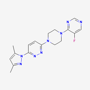 molecular formula C17H19FN8 B6438973 3-(3,5-dimethyl-1H-pyrazol-1-yl)-6-[4-(5-fluoropyrimidin-4-yl)piperazin-1-yl]pyridazine CAS No. 2549014-05-1