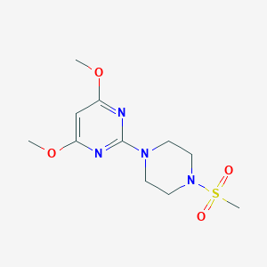 molecular formula C11H18N4O4S B6439019 2-(4-methanesulfonylpiperazin-1-yl)-4,6-dimethoxypyrimidine CAS No. 2548981-76-4