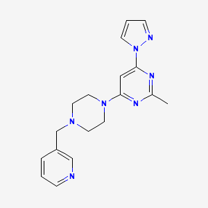 2-methyl-4-(1H-pyrazol-1-yl)-6-{4-[(pyridin-3-yl)methyl]piperazin-1-yl}pyrimidine