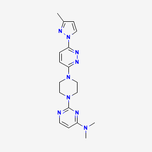 N,N-dimethyl-2-{4-[6-(3-methyl-1H-pyrazol-1-yl)pyridazin-3-yl]piperazin-1-yl}pyrimidin-4-amine