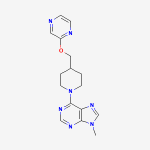 9-methyl-6-{4-[(pyrazin-2-yloxy)methyl]piperidin-1-yl}-9H-purine