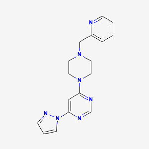 4-(1H-pyrazol-1-yl)-6-{4-[(pyridin-2-yl)methyl]piperazin-1-yl}pyrimidine