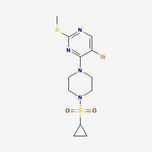 molecular formula C12H17BrN4O2S2 B6439187 5-bromo-4-[4-(cyclopropanesulfonyl)piperazin-1-yl]-2-(methylsulfanyl)pyrimidine CAS No. 2548980-99-8