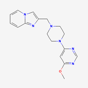 molecular formula C17H20N6O B6439216 4-[4-({imidazo[1,2-a]pyridin-2-yl}methyl)piperazin-1-yl]-6-methoxypyrimidine CAS No. 2549016-89-7