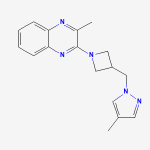 molecular formula C17H19N5 B6439278 2-methyl-3-{3-[(4-methyl-1H-pyrazol-1-yl)methyl]azetidin-1-yl}quinoxaline CAS No. 2548991-78-0