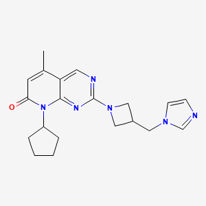 8-cyclopentyl-2-{3-[(1H-imidazol-1-yl)methyl]azetidin-1-yl}-5-methyl-7H,8H-pyrido[2,3-d]pyrimidin-7-one