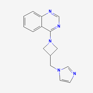 molecular formula C15H15N5 B6439367 4-{3-[(1H-imidazol-1-yl)methyl]azetidin-1-yl}quinazoline CAS No. 2549052-29-9