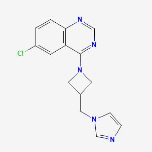 6-chloro-4-{3-[(1H-imidazol-1-yl)methyl]azetidin-1-yl}quinazoline