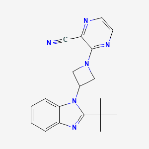 molecular formula C19H20N6 B6439400 3-[3-(2-tert-butyl-1H-1,3-benzodiazol-1-yl)azetidin-1-yl]pyrazine-2-carbonitrile CAS No. 2549024-35-1