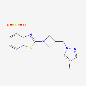 4-methanesulfonyl-2-{3-[(4-methyl-1H-pyrazol-1-yl)methyl]azetidin-1-yl}-1,3-benzothiazole
