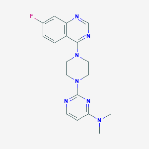 molecular formula C18H20FN7 B6439463 2-[4-(7-fluoroquinazolin-4-yl)piperazin-1-yl]-N,N-dimethylpyrimidin-4-amine CAS No. 2549022-07-1