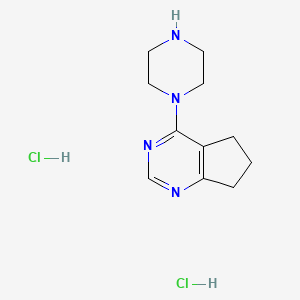 molecular formula C11H18Cl2N4 B6439511 1-{5H,6H,7H-cyclopenta[d]pyrimidin-4-yl}piperazine dihydrochloride CAS No. 2549012-70-4