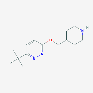 molecular formula C14H23N3O B6439517 3-tert-butyl-6-[(piperidin-4-yl)methoxy]pyridazine CAS No. 2549026-66-4