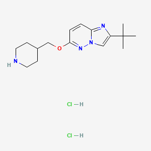 molecular formula C16H26Cl2N4O B6439532 4-[({2-tert-butylimidazo[1,2-b]pyridazin-6-yl}oxy)methyl]piperidine dihydrochloride CAS No. 2548994-79-0