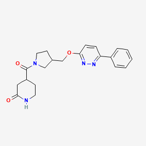 4-(3-{[(6-phenylpyridazin-3-yl)oxy]methyl}pyrrolidine-1-carbonyl)piperidin-2-one