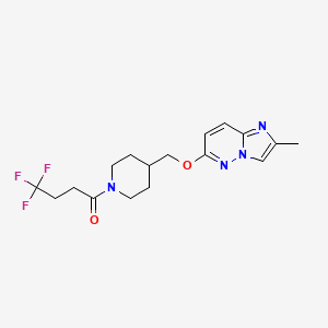 molecular formula C17H21F3N4O2 B6439558 4,4,4-trifluoro-1-{4-[({2-methylimidazo[1,2-b]pyridazin-6-yl}oxy)methyl]piperidin-1-yl}butan-1-one CAS No. 2549043-99-2