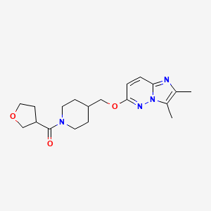 molecular formula C19H26N4O3 B6439567 4-[({2,3-dimethylimidazo[1,2-b]pyridazin-6-yl}oxy)methyl]-1-(oxolane-3-carbonyl)piperidine CAS No. 2549033-34-1