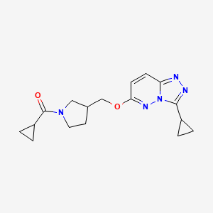 1-cyclopropanecarbonyl-3-[({3-cyclopropyl-[1,2,4]triazolo[4,3-b]pyridazin-6-yl}oxy)methyl]pyrrolidine