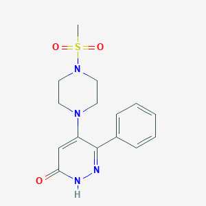 molecular formula C15H18N4O3S B6439604 5-(4-methanesulfonylpiperazin-1-yl)-6-phenyl-2,3-dihydropyridazin-3-one CAS No. 2548985-90-4