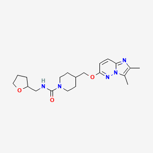 molecular formula C20H29N5O3 B6439616 4-[({2,3-dimethylimidazo[1,2-b]pyridazin-6-yl}oxy)methyl]-N-[(oxolan-2-yl)methyl]piperidine-1-carboxamide CAS No. 2549048-91-9