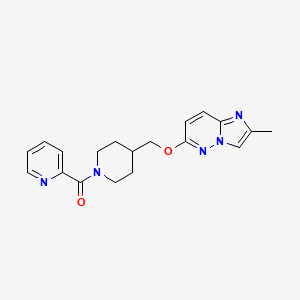 2-{4-[({2-methylimidazo[1,2-b]pyridazin-6-yl}oxy)methyl]piperidine-1-carbonyl}pyridine