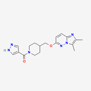 4-[({2,3-dimethylimidazo[1,2-b]pyridazin-6-yl}oxy)methyl]-1-(1H-pyrazole-4-carbonyl)piperidine