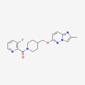 molecular formula C19H20FN5O2 B6439656 3-fluoro-2-{4-[({2-methylimidazo[1,2-b]pyridazin-6-yl}oxy)methyl]piperidine-1-carbonyl}pyridine CAS No. 2549014-59-5