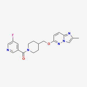 molecular formula C19H20FN5O2 B6439664 3-fluoro-5-{4-[({2-methylimidazo[1,2-b]pyridazin-6-yl}oxy)methyl]piperidine-1-carbonyl}pyridine CAS No. 2549013-01-4