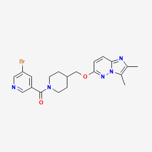 molecular formula C20H22BrN5O2 B6439693 3-bromo-5-{4-[({2,3-dimethylimidazo[1,2-b]pyridazin-6-yl}oxy)methyl]piperidine-1-carbonyl}pyridine CAS No. 2549019-87-4
