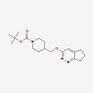 molecular formula C18H27N3O3 B6439815 tert-butyl 4-({5H,6H,7H-cyclopenta[c]pyridazin-3-yloxy}methyl)piperidine-1-carboxylate CAS No. 2548980-98-7