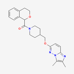 1-(3,4-dihydro-1H-2-benzopyran-1-carbonyl)-4-[({2,3-dimethylimidazo[1,2-b]pyridazin-6-yl}oxy)methyl]piperidine