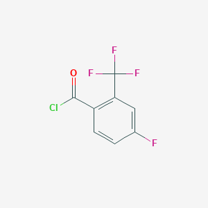 molecular formula C8H3ClF4O B064399 4-氟-2-(三氟甲基)苯甲酰氯 CAS No. 189807-21-4