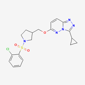 1-(2-chlorobenzenesulfonyl)-3-[({3-cyclopropyl-[1,2,4]triazolo[4,3-b]pyridazin-6-yl}oxy)methyl]pyrrolidine